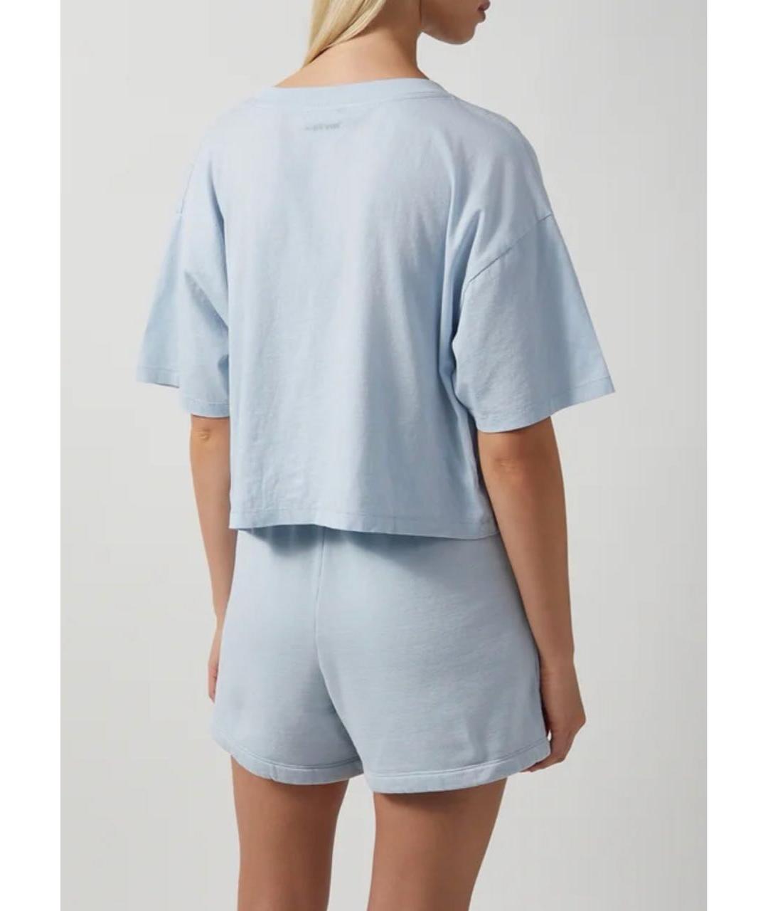 ANINE BING Голубые хлопковые шорты, фото 4