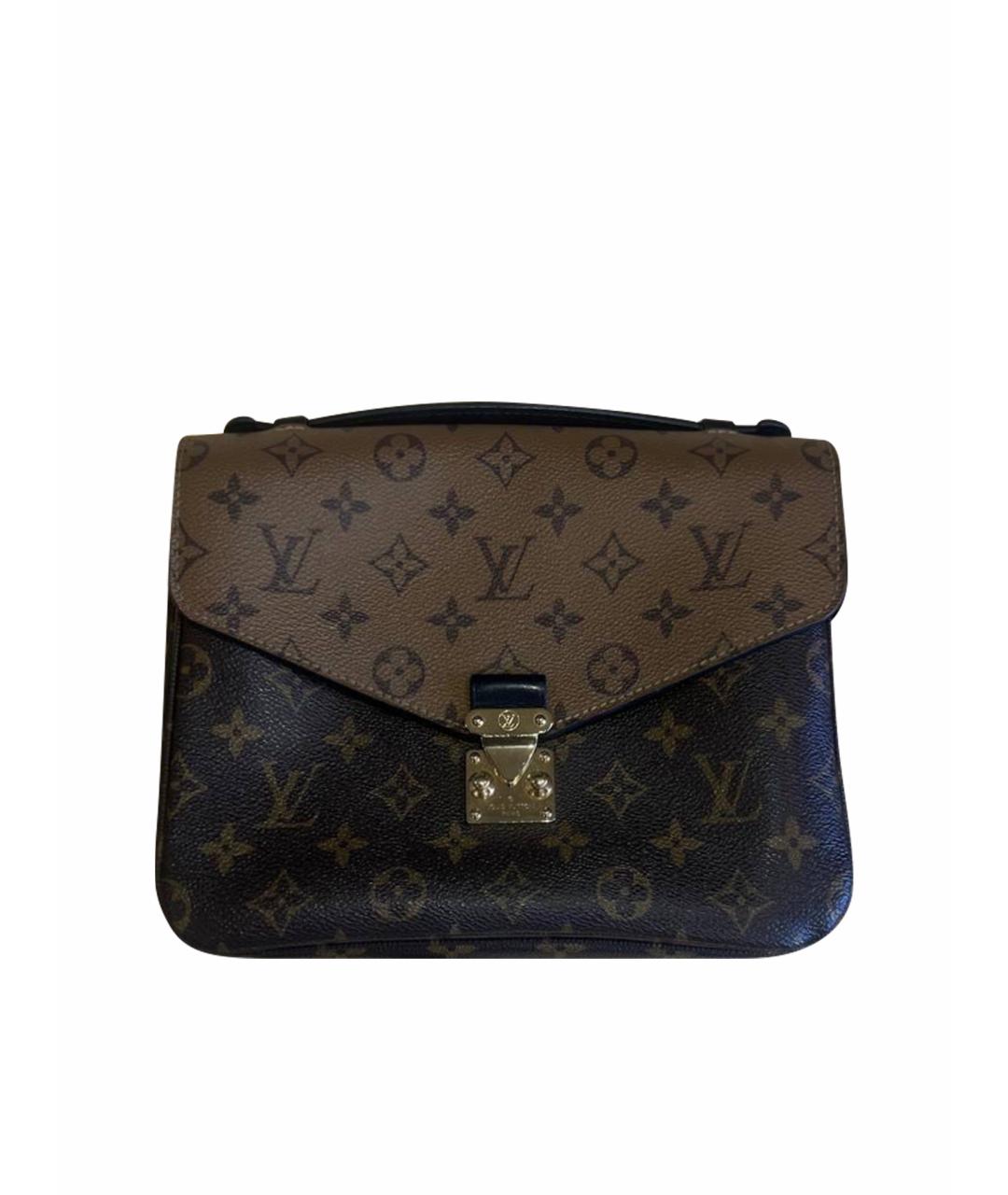 LOUIS VUITTON Коричневая кожаная сумка через плечо, фото 1