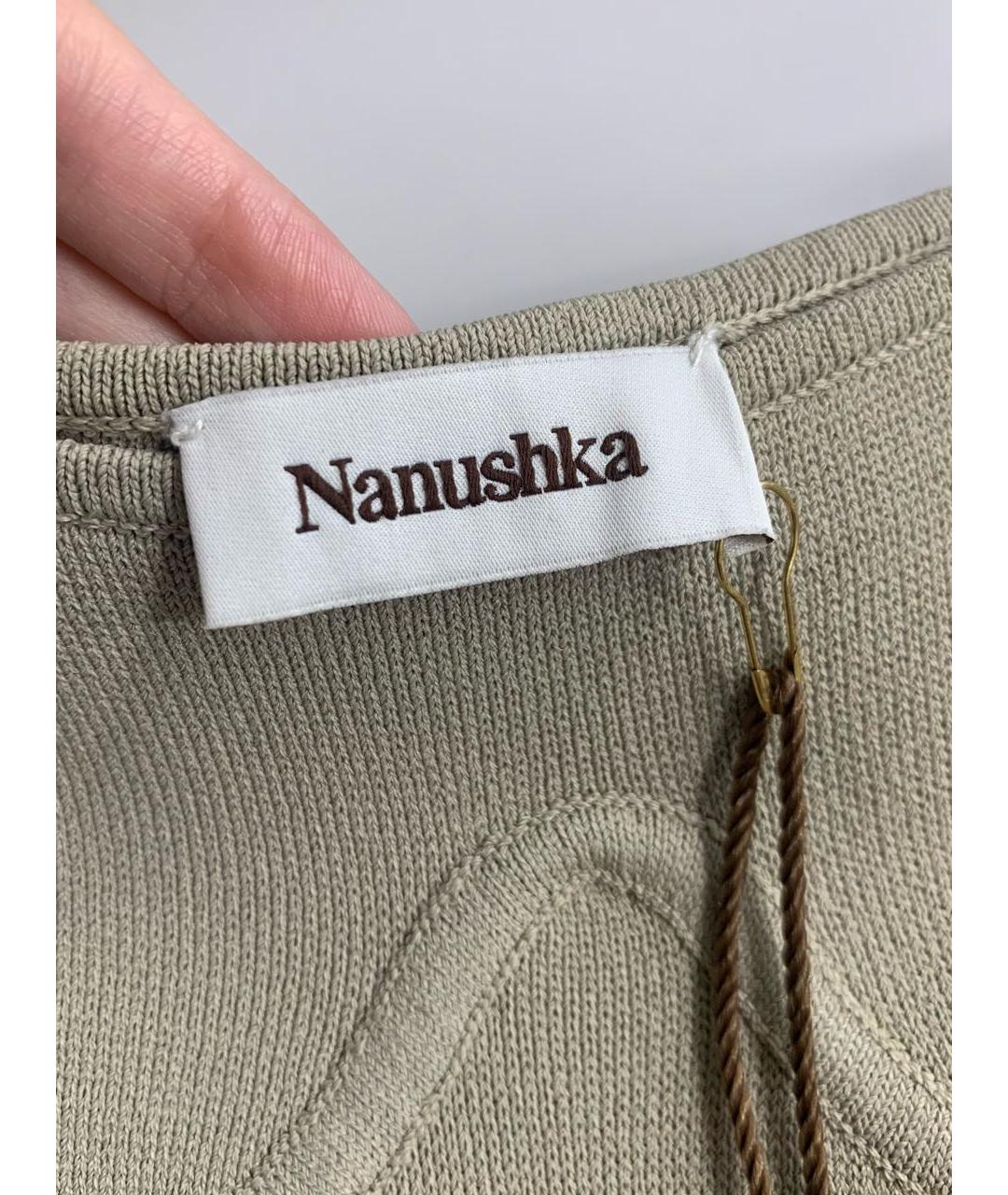 NANUSHKA Бежевое повседневное платье, фото 3