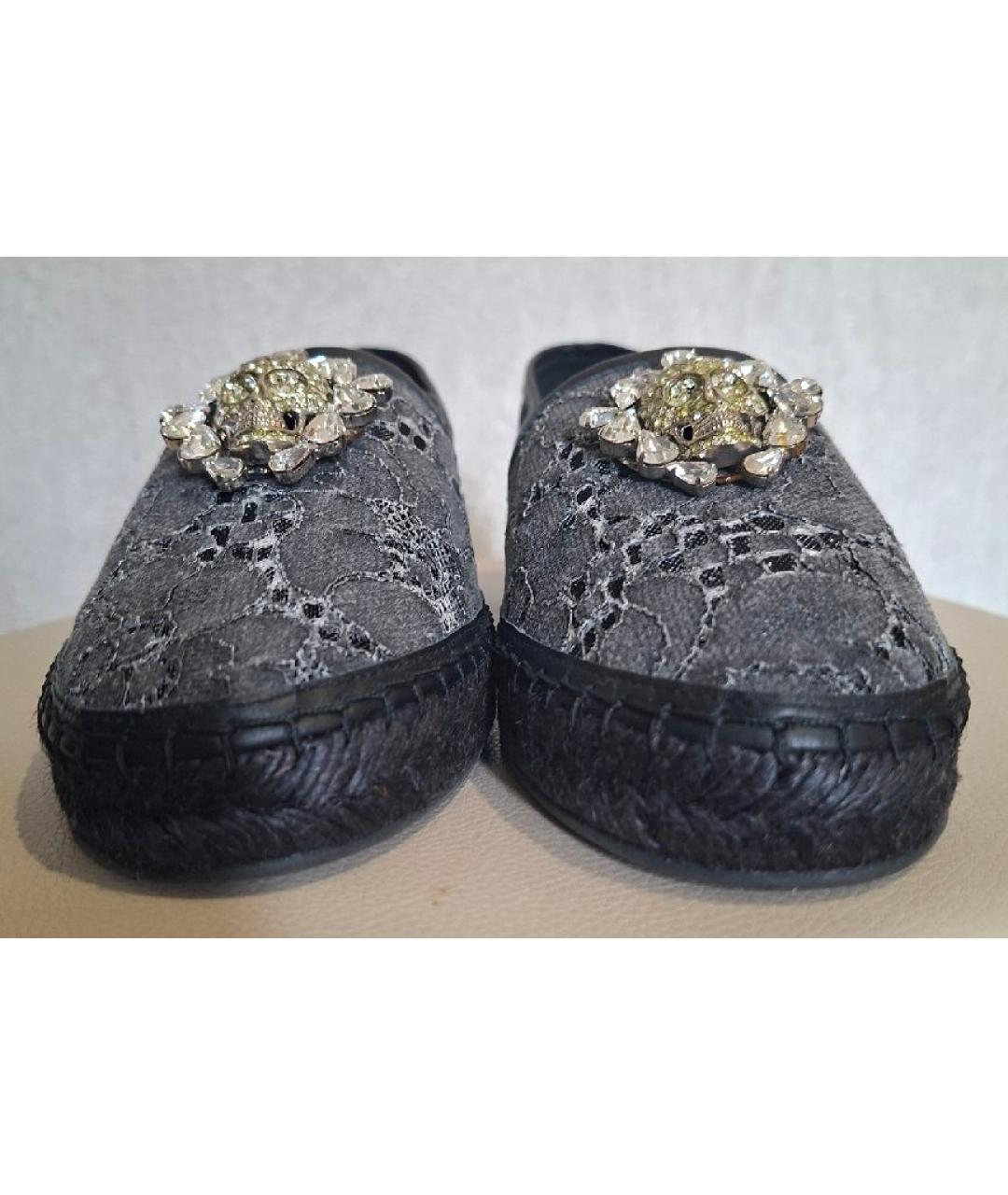 PHILIPP PLEIN Серые текстильные эспадрильи, фото 2