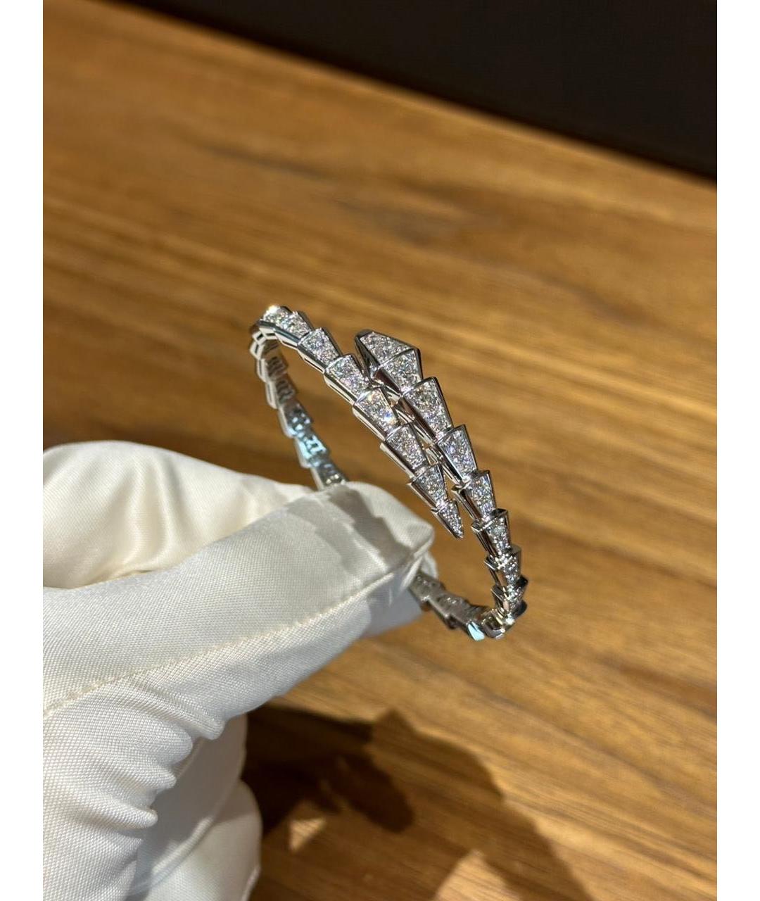 BVLGARI Серебрянный браслет из белого золота, фото 3