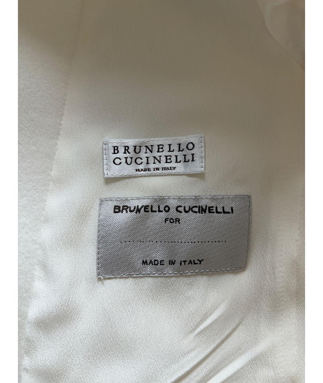 BRUNELLO CUCINELLI Белый хлопковый жакет / жилет, фото 5