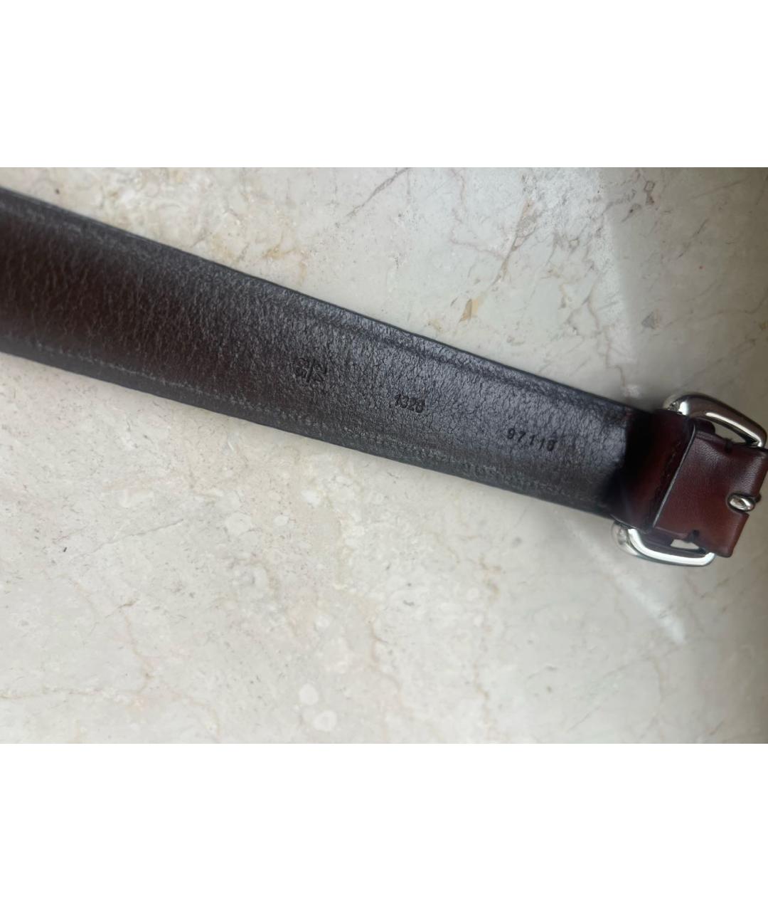 POLO RALPH LAUREN Коричневый кожаный ремень, фото 5