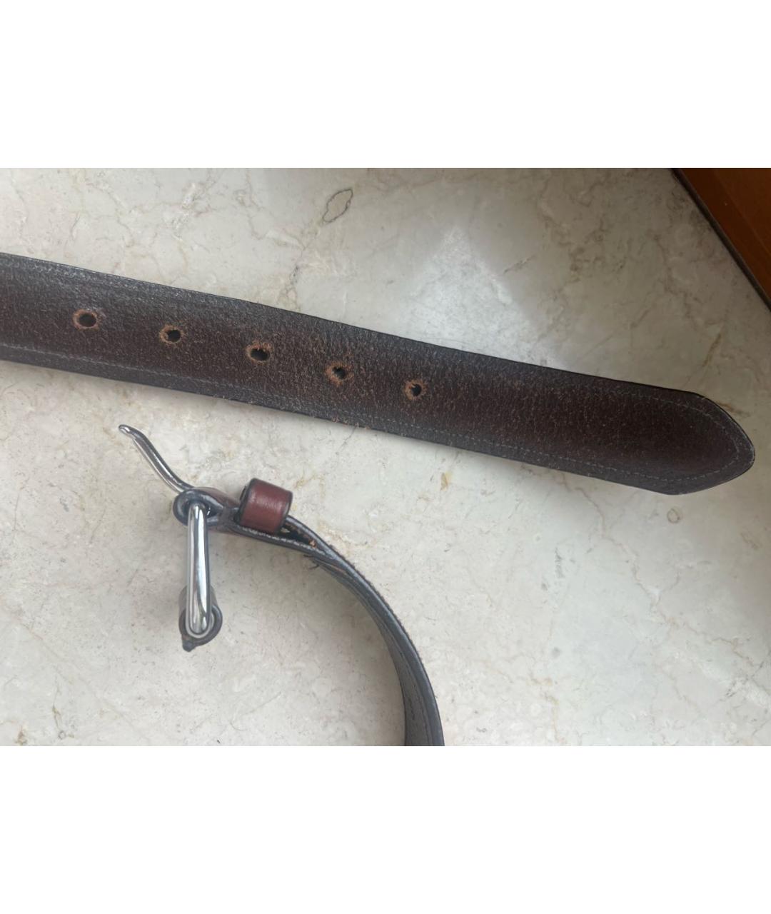 POLO RALPH LAUREN Коричневый кожаный ремень, фото 3