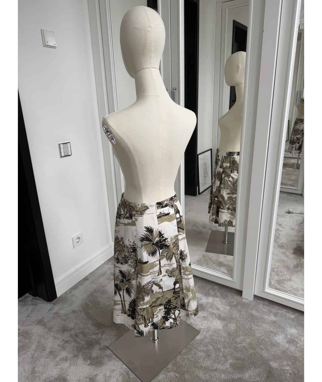 ETRO Бежевая хлопковая юбка миди, фото 2