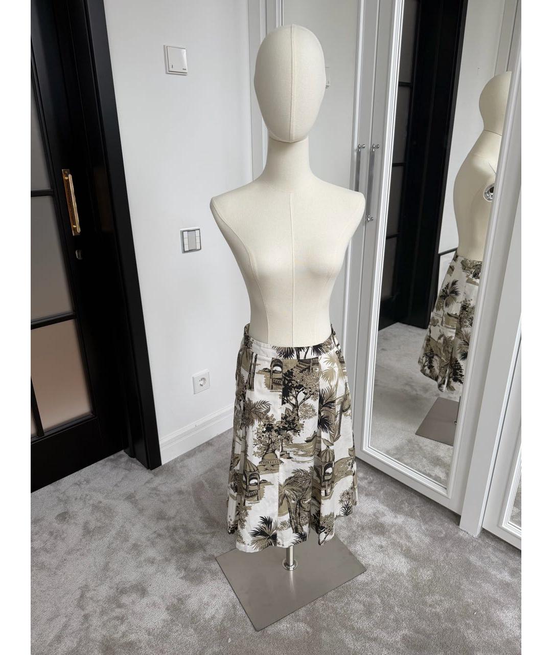 ETRO Бежевая хлопковая юбка миди, фото 6