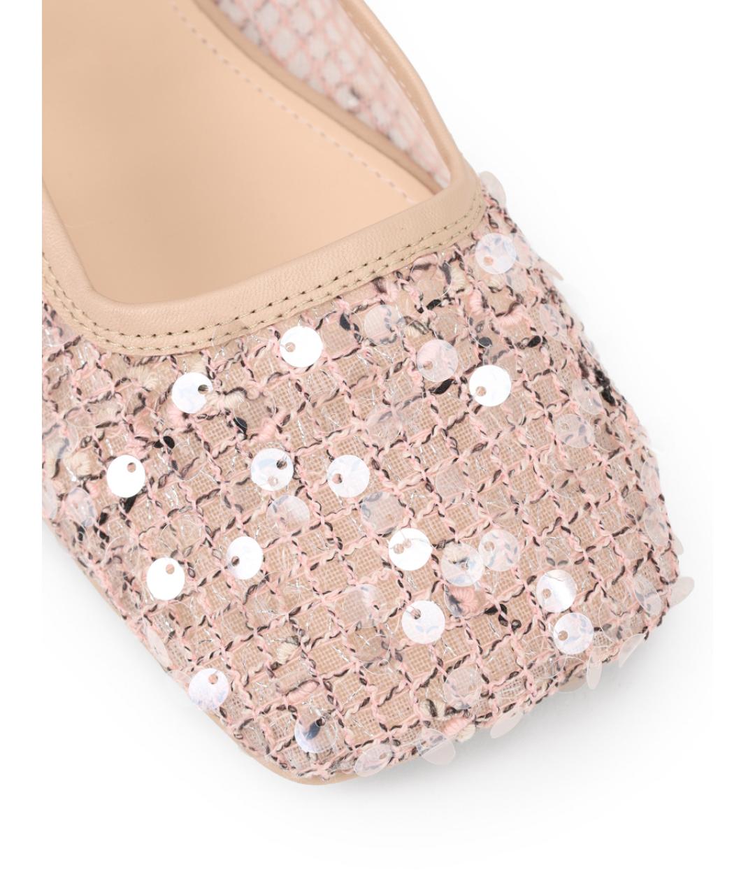 AGL Розовые текстильные балетки, фото 5