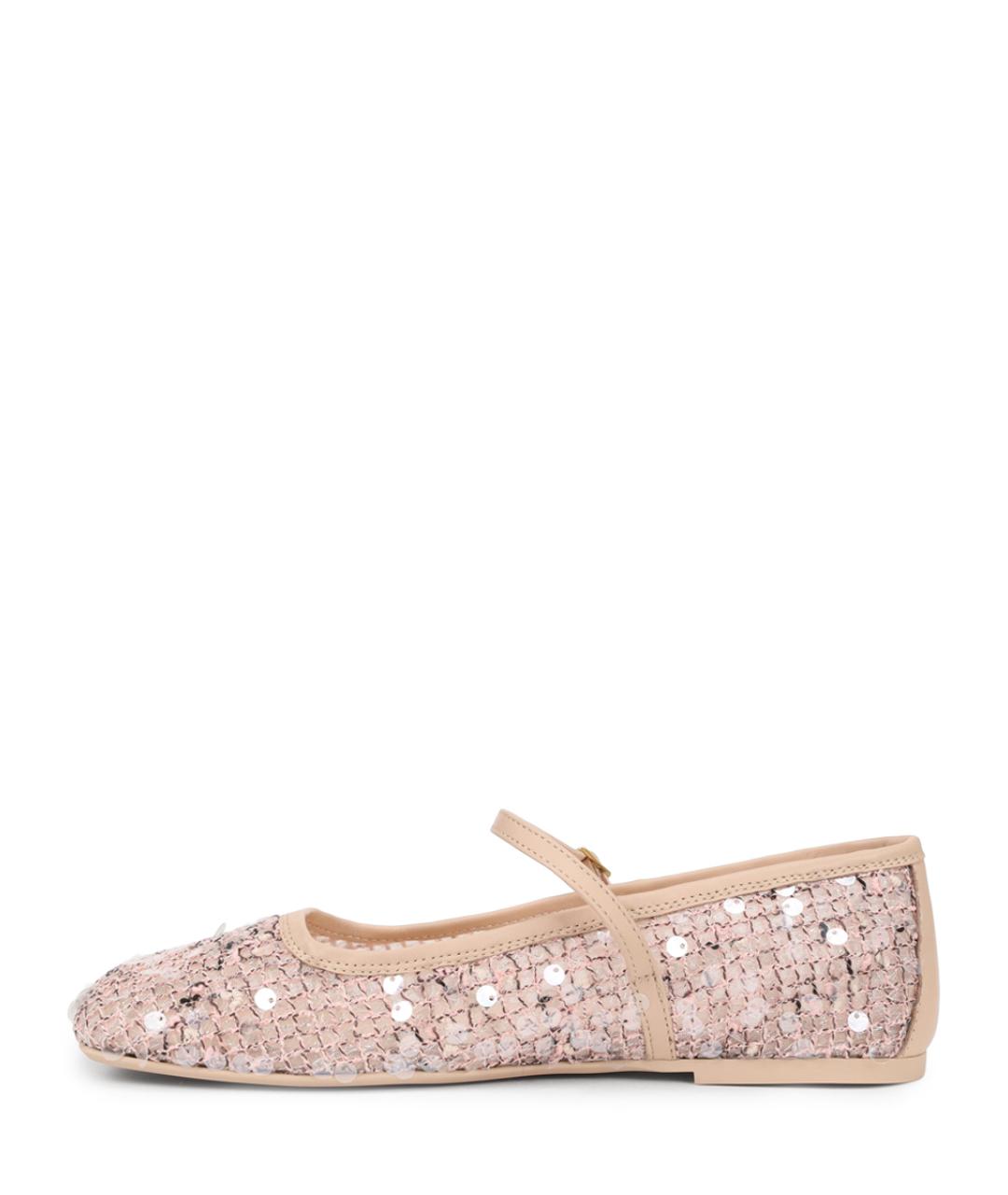 AGL Розовые текстильные балетки, фото 3