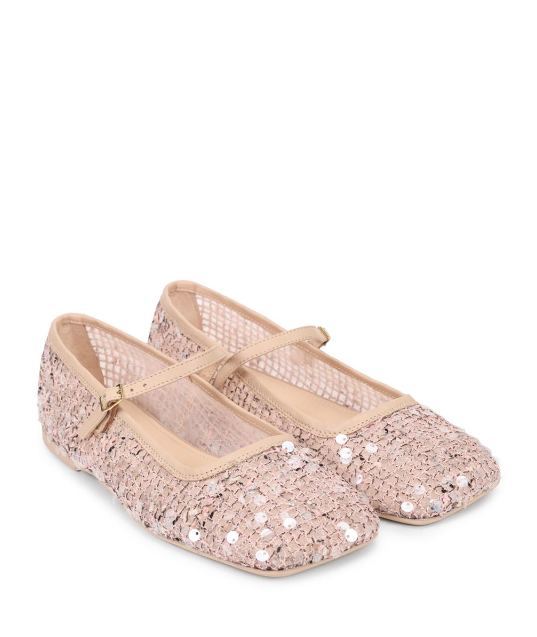 AGL Розовые текстильные балетки, фото 2