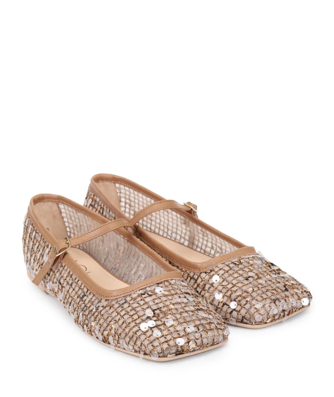 AGL Бежевые текстильные балетки, фото 2