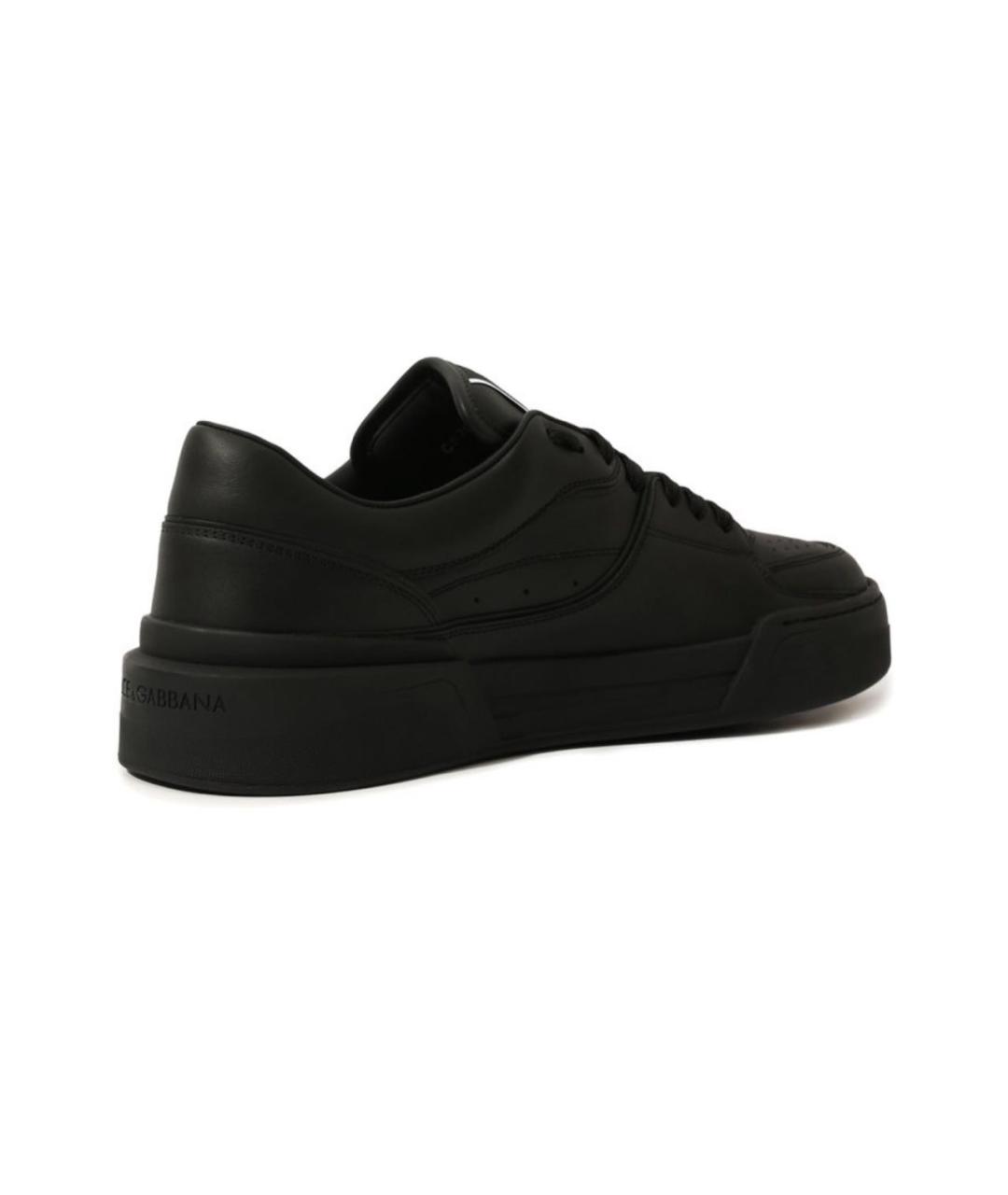 DOLCE&GABBANA Черные кожаные кроссовки, фото 3