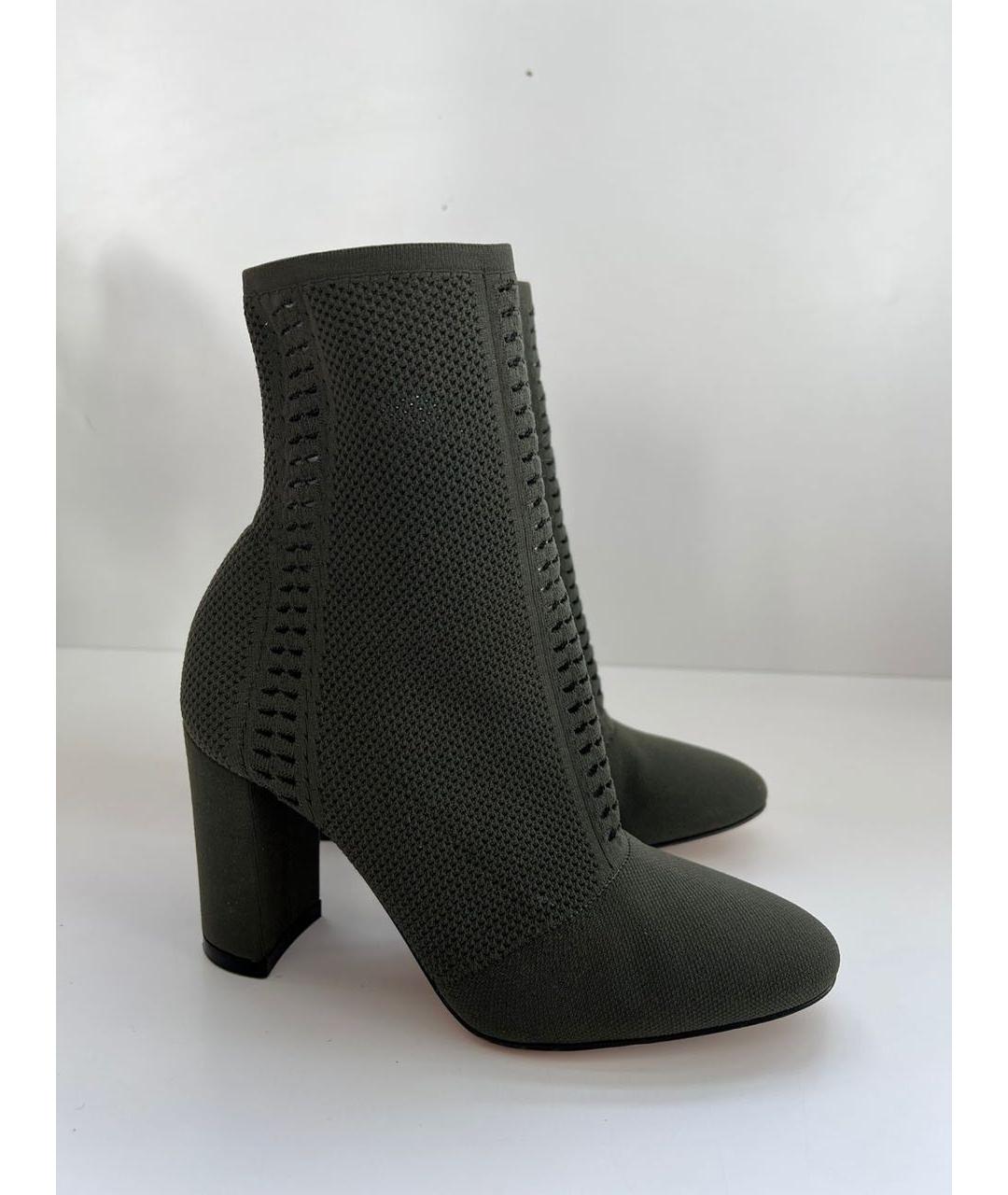 GIANVITO ROSSI Хаки текстильные ботильоны, фото 1