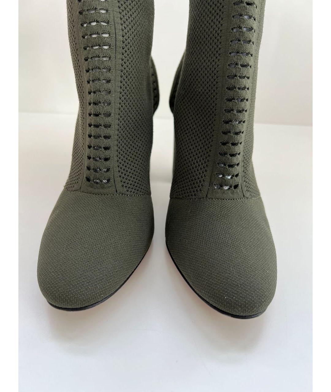 GIANVITO ROSSI Хаки текстильные ботильоны, фото 5