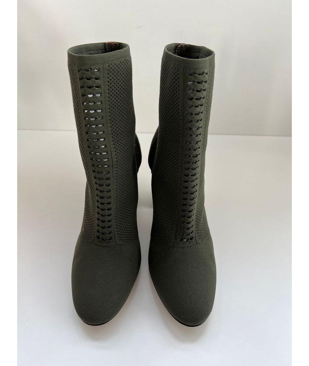 GIANVITO ROSSI Хаки текстильные ботильоны, фото 2