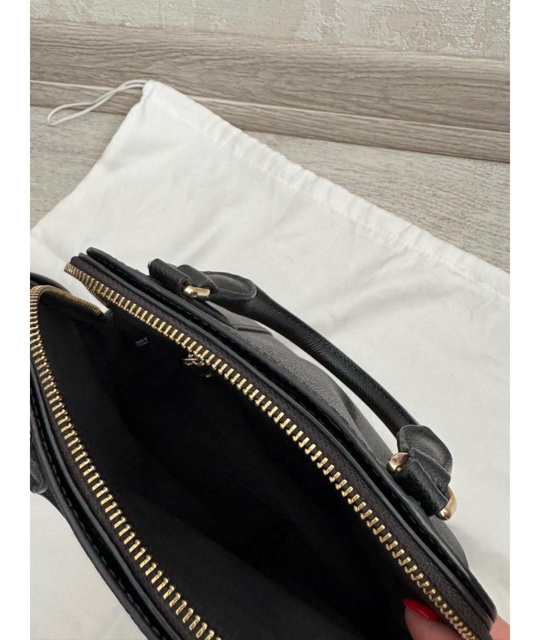 FURLA Черная кожаная сумка с короткими ручками, фото 4