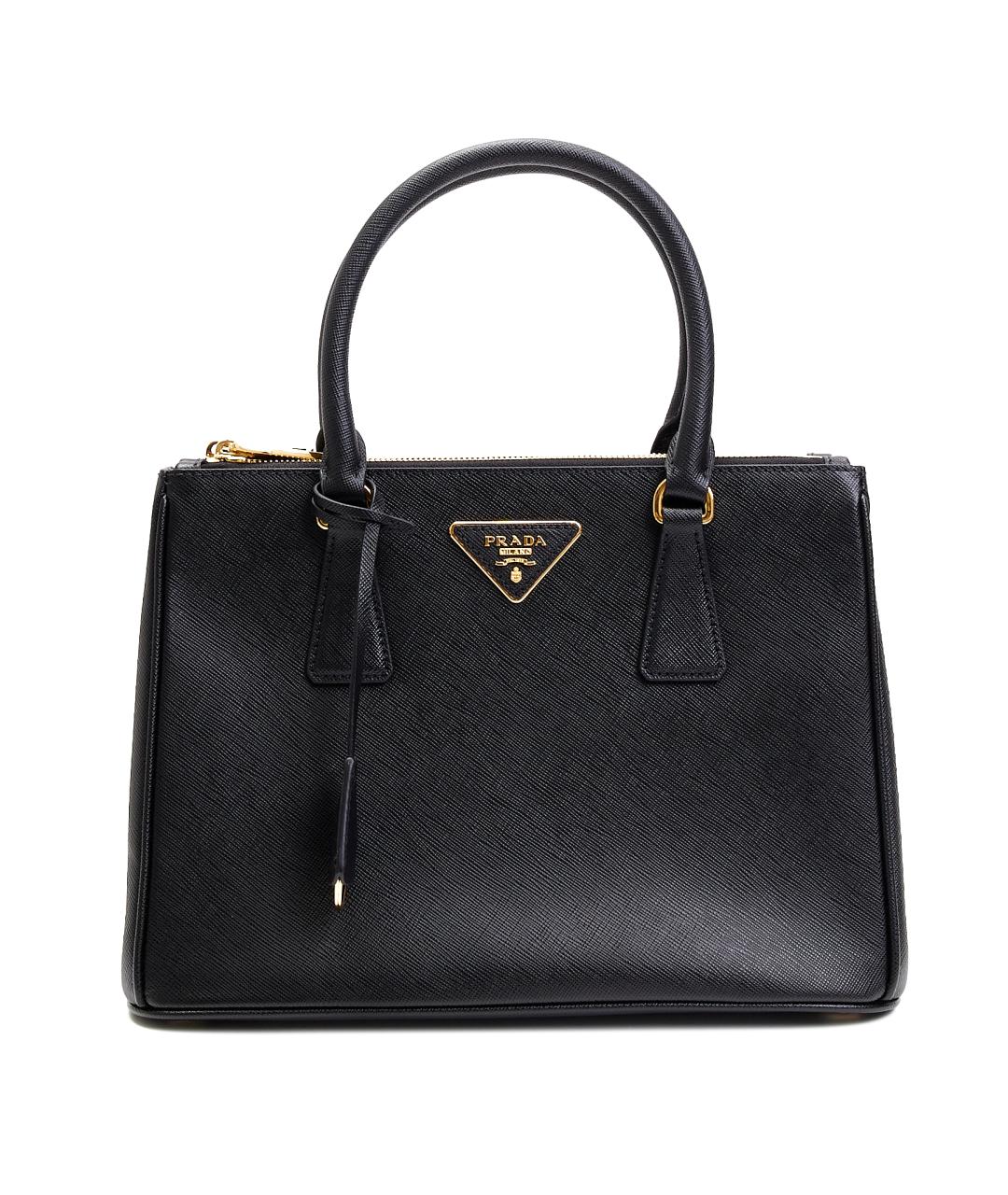 PRADA Черная кожаная сумка с короткими ручками, фото 9