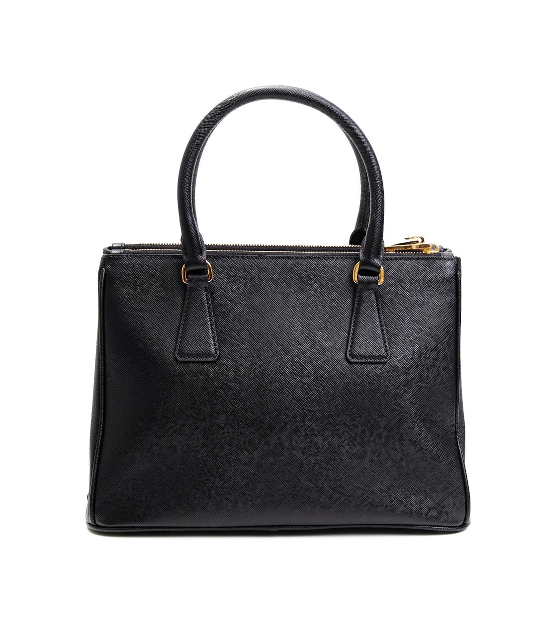 PRADA Черная кожаная сумка с короткими ручками, фото 3