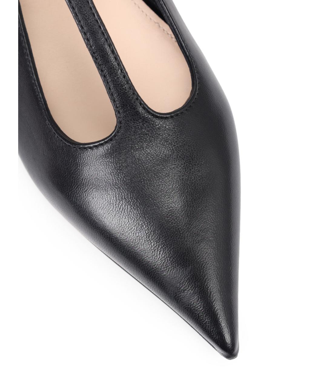 AGL Черные кожаные балетки, фото 5