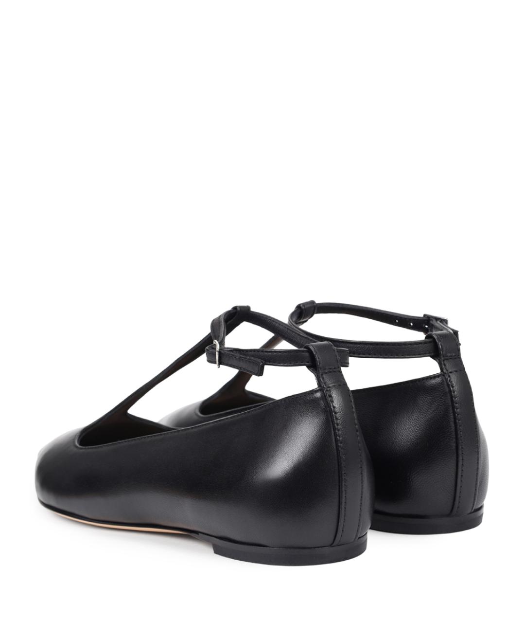 AGL Черные кожаные балетки, фото 4
