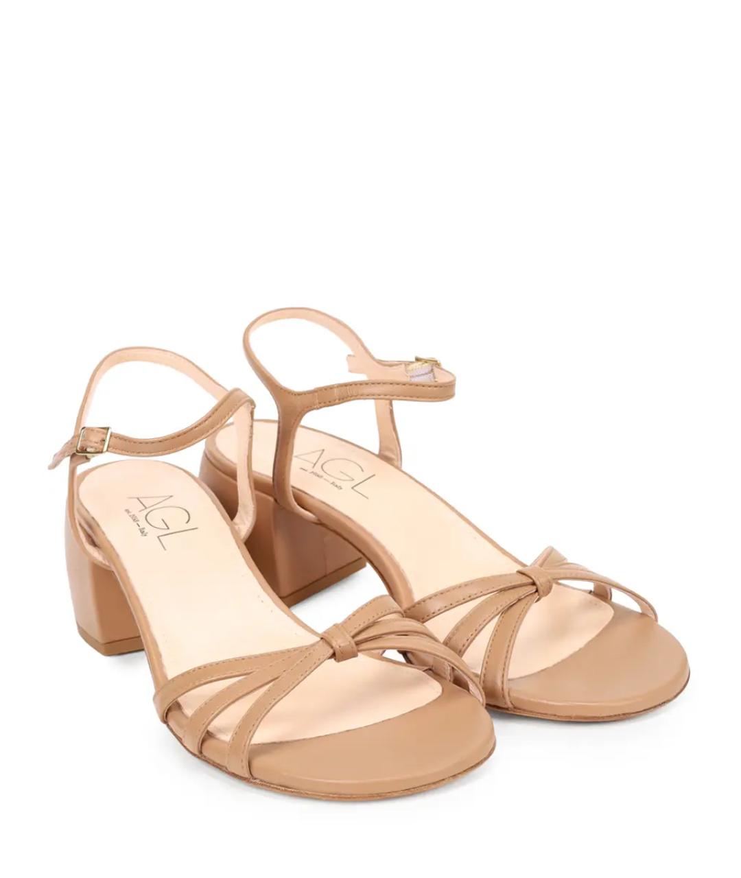 AGL Бежевые босоножки, фото 2