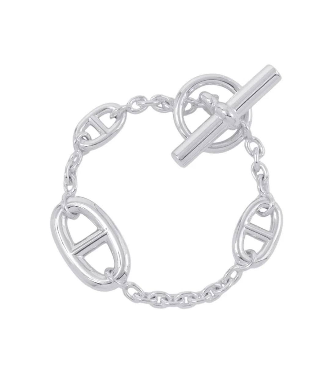 HERMES Серебрянный серебряный браслет, фото 8