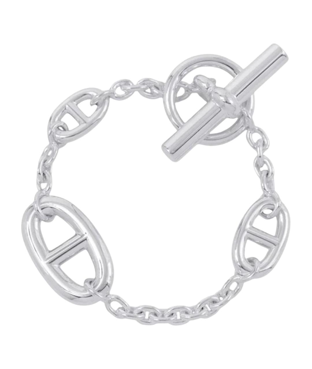 HERMES Серебрянный серебряный браслет, фото 1