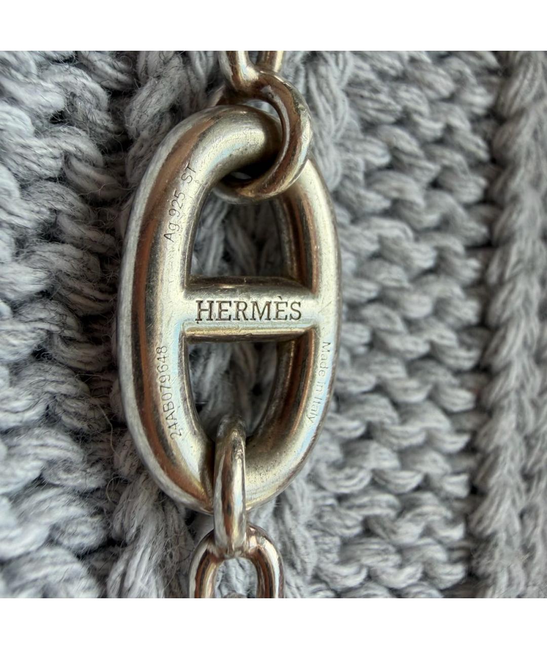 HERMES Серебрянный серебряный браслет, фото 5