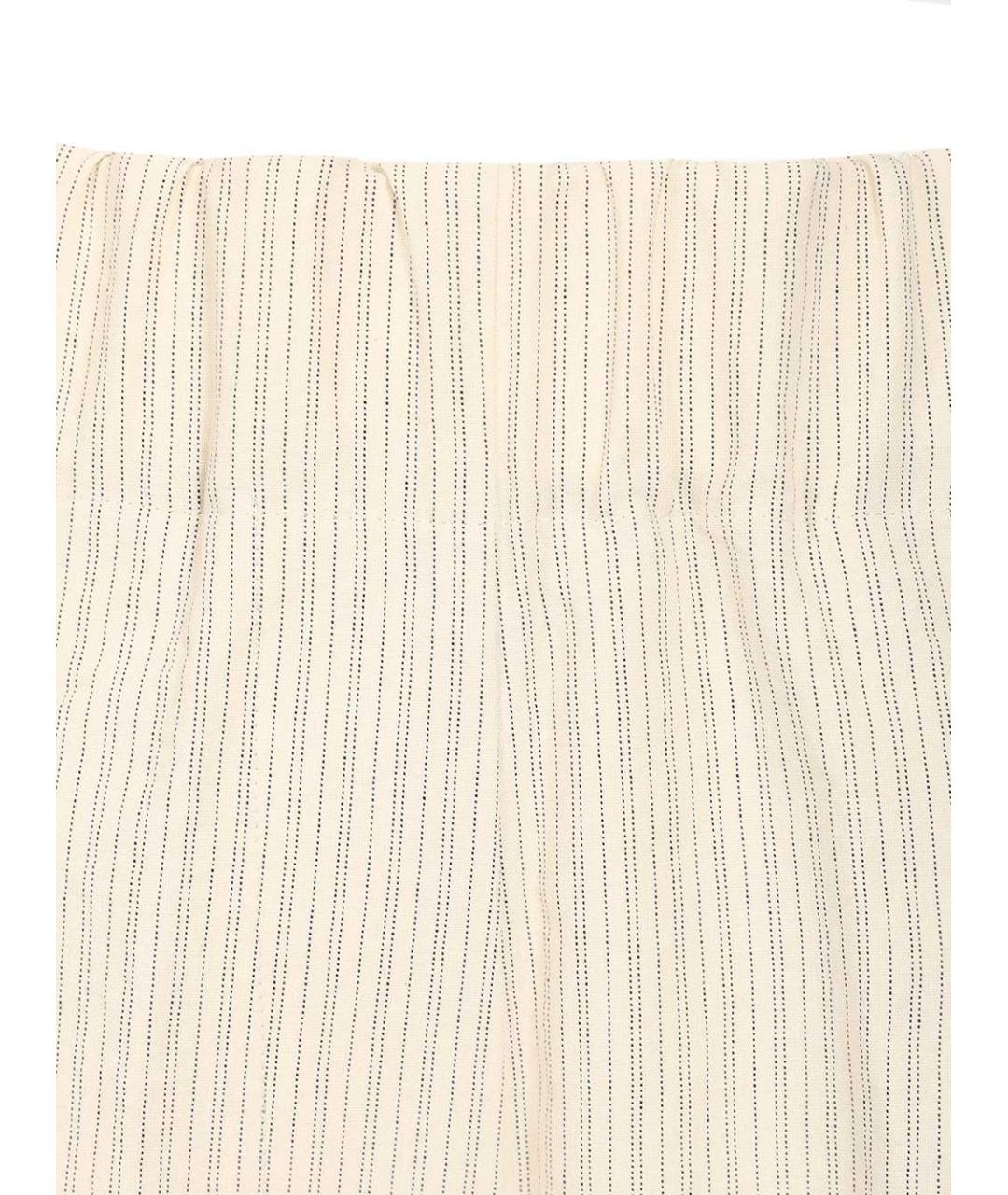 DRIES VAN NOTEN Бежевые хлопковые прямые брюки, фото 5