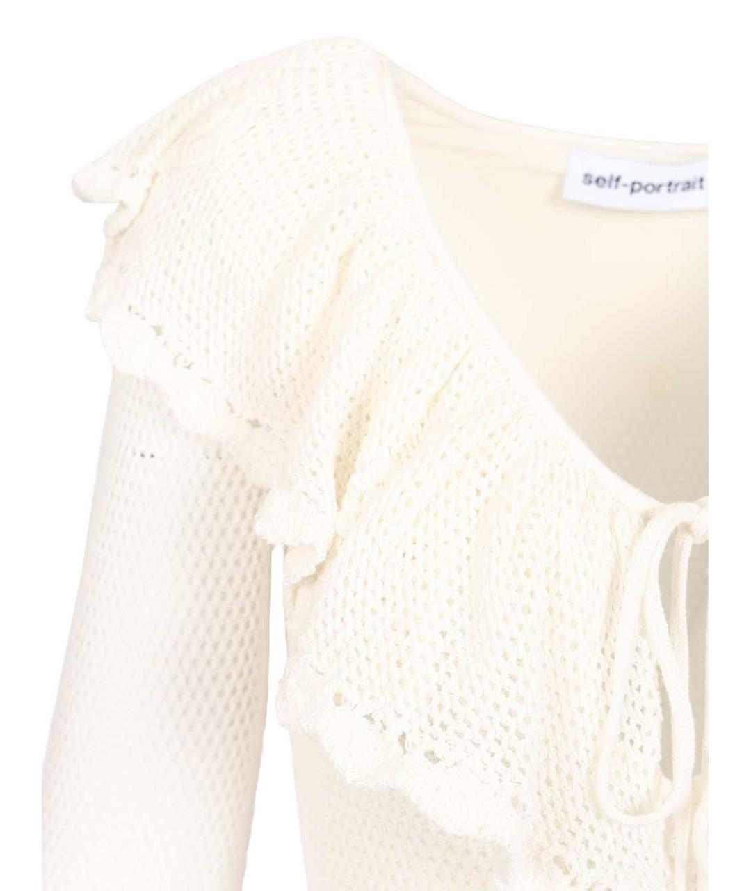 SELF-PORTRAIT Белое хлопковое платье, фото 5