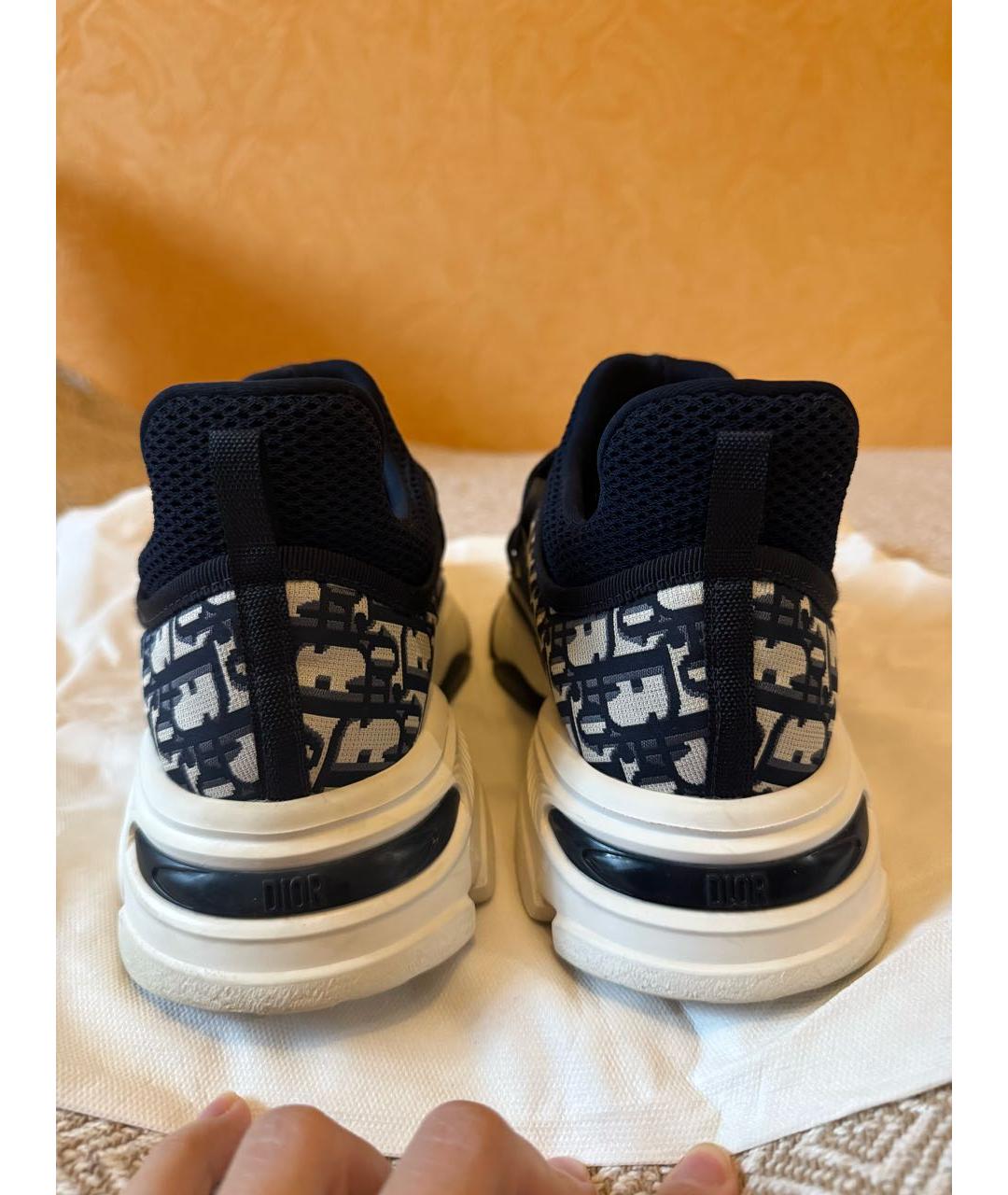 CHRISTIAN DIOR Темно-синие синтетические кроссовки, фото 4
