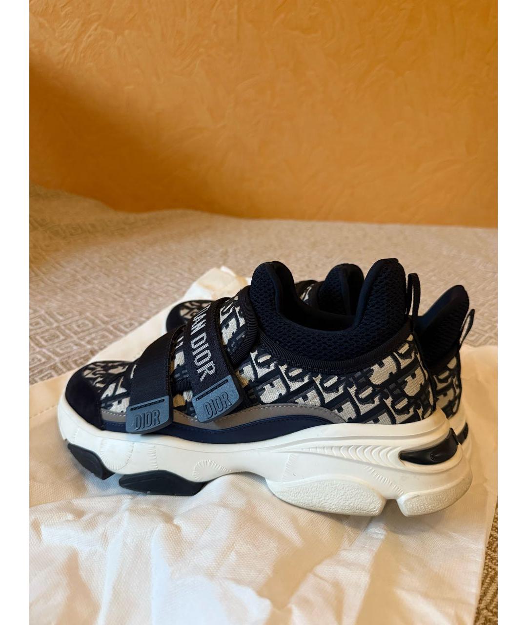 CHRISTIAN DIOR Темно-синие синтетические кроссовки, фото 3
