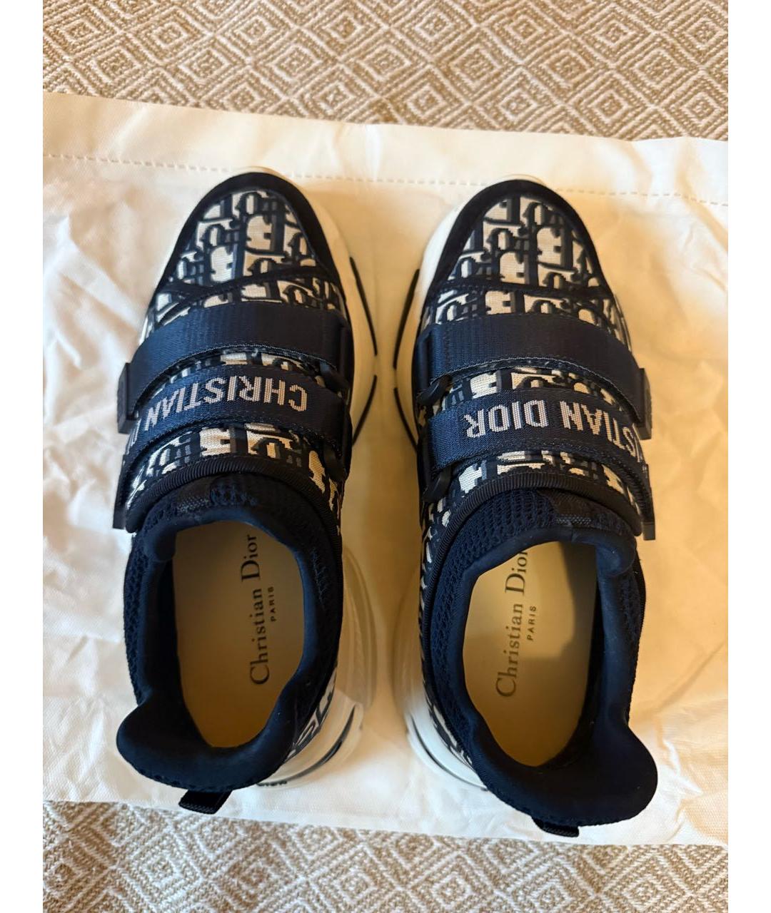 CHRISTIAN DIOR Темно-синие синтетические кроссовки, фото 5