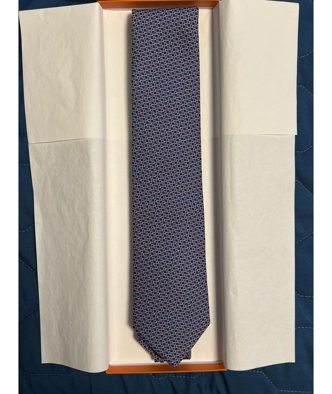 HERMES Мульти шелковый галстук, фото 7