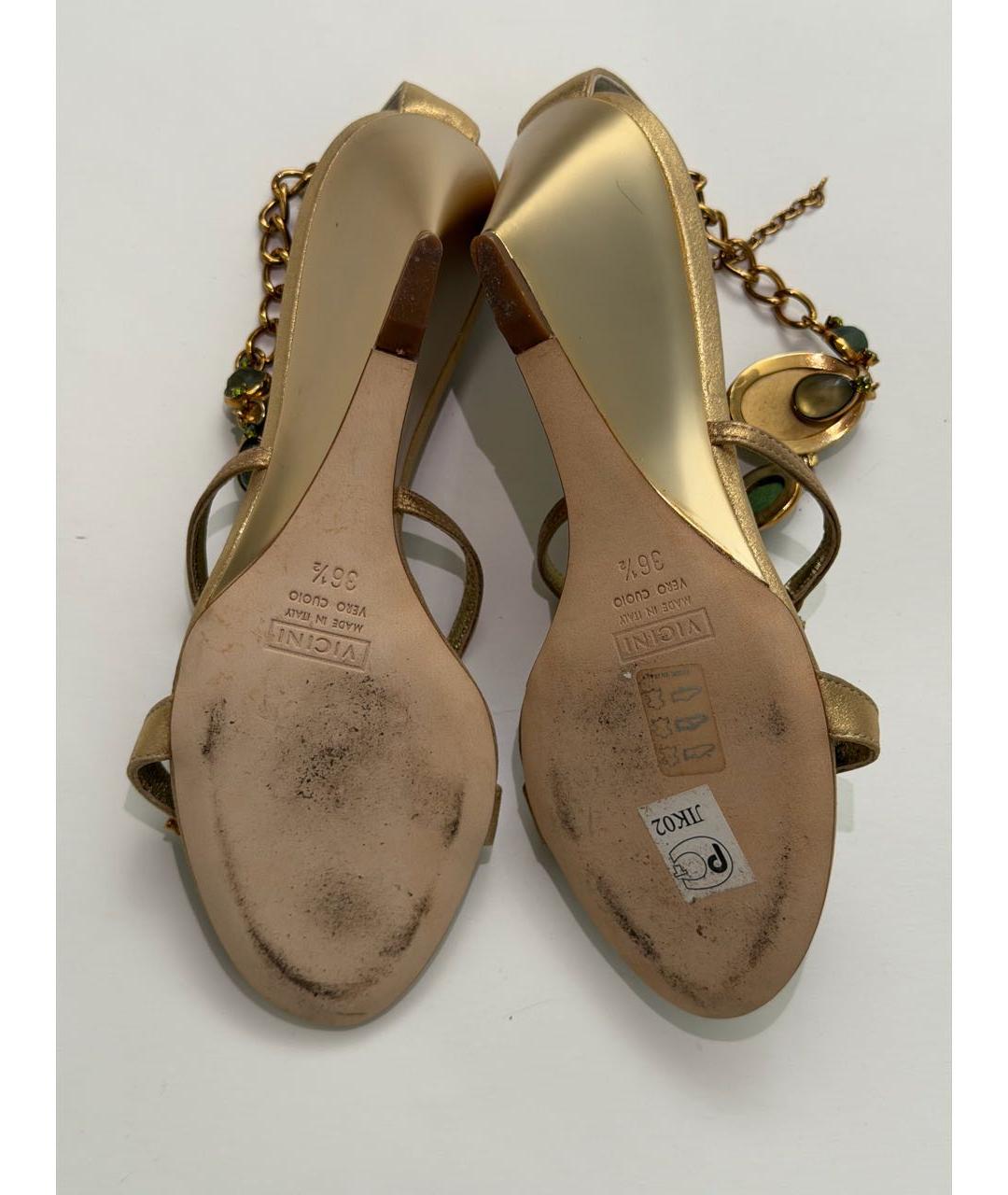 GIUSEPPE ZANOTTI DESIGN Зеленые кожаные босоножки, фото 6