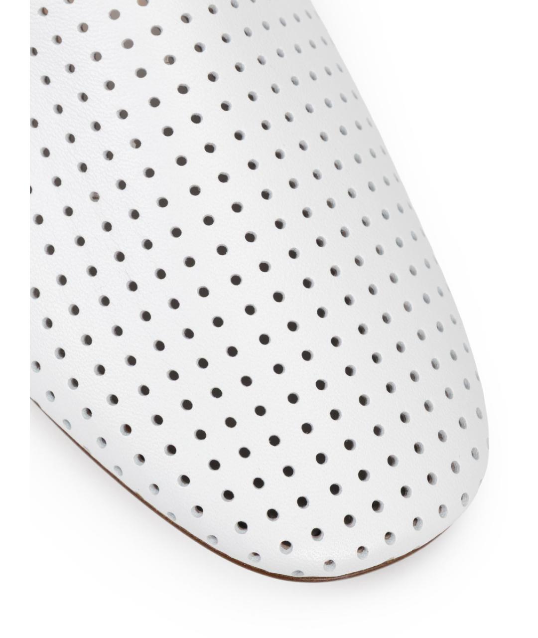 AGL Белые кожаные балетки, фото 5