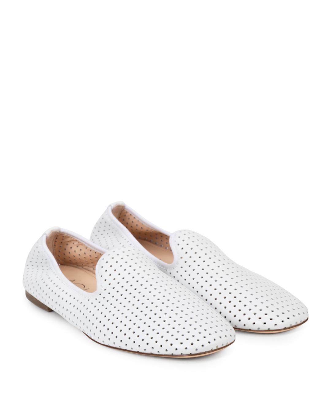 AGL Белые кожаные балетки, фото 2