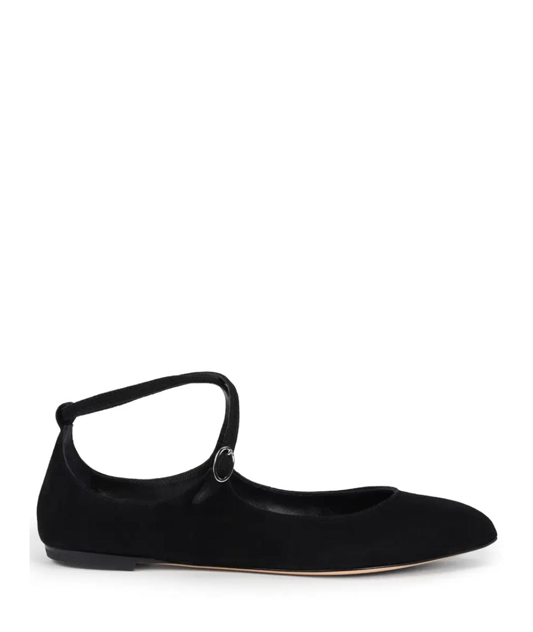 AGL Черные замшевые балетки, фото 1