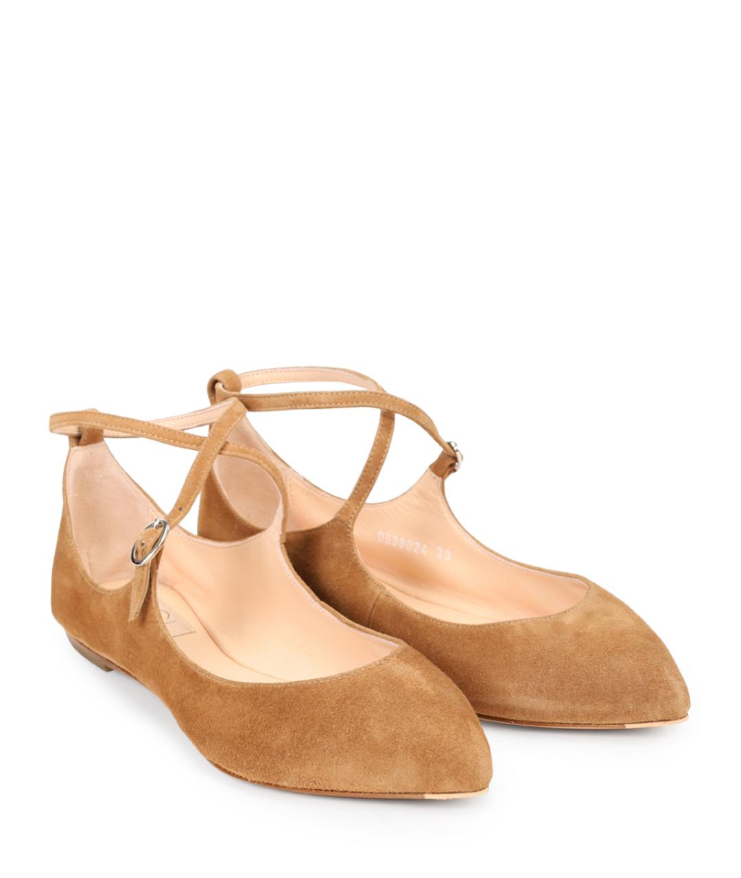 AGL Бежевые замшевые балетки, фото 2