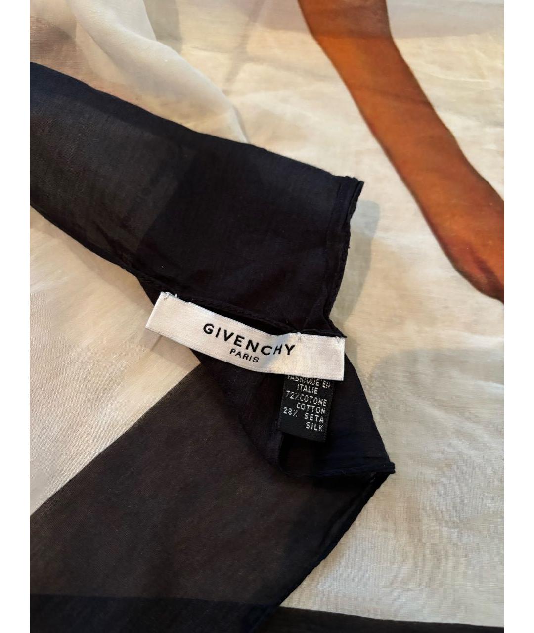 GIVENCHY Белый хлопковый платок, фото 3