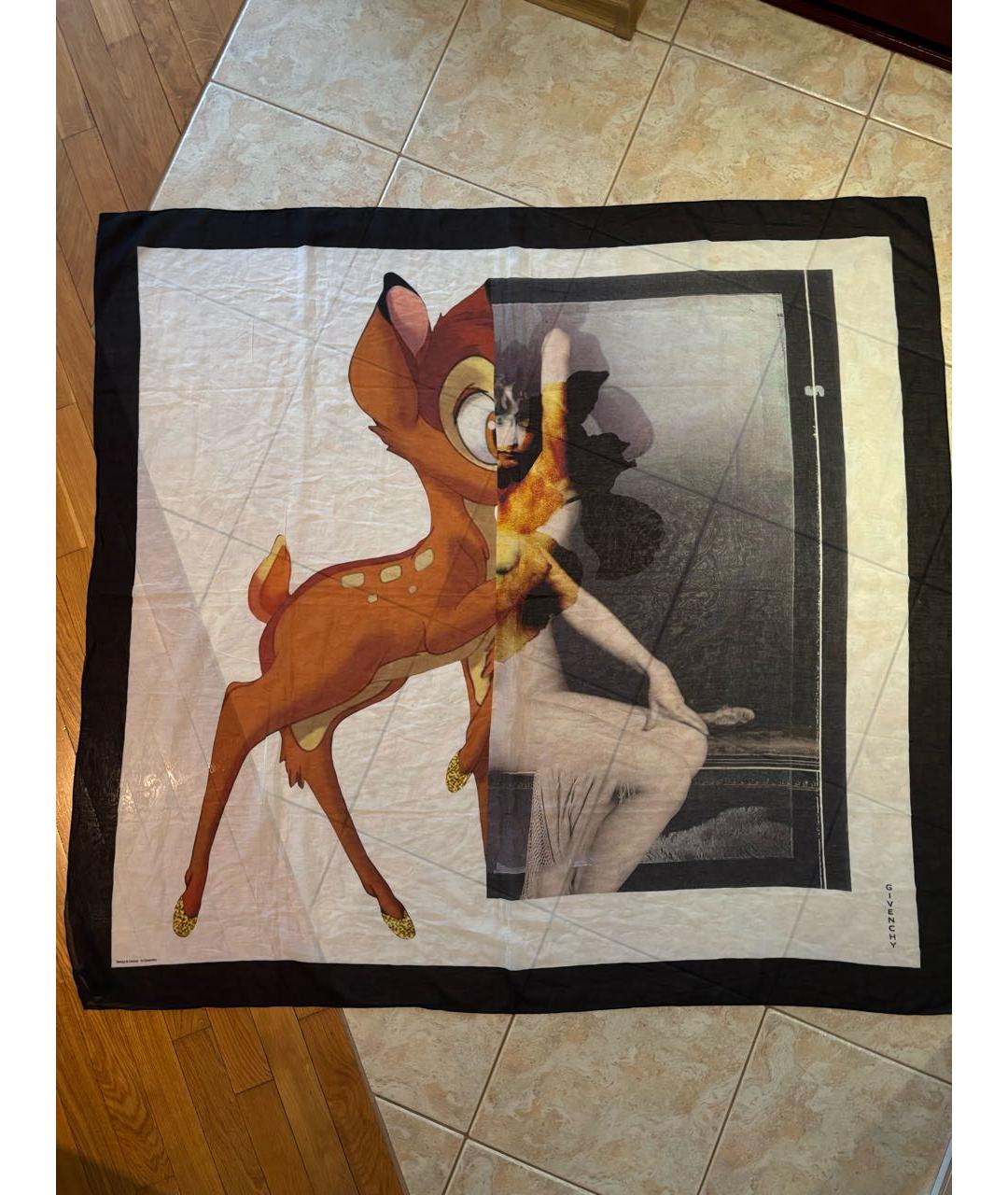 GIVENCHY Белый хлопковый платок, фото 5