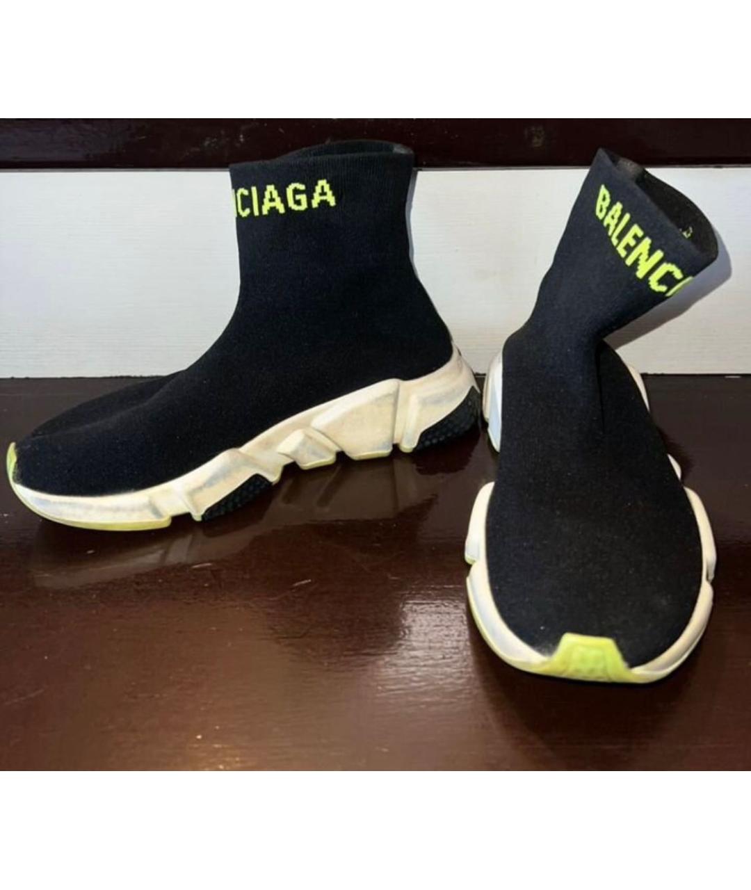 BALENCIAGA Черные текстильные кроссовки, фото 5