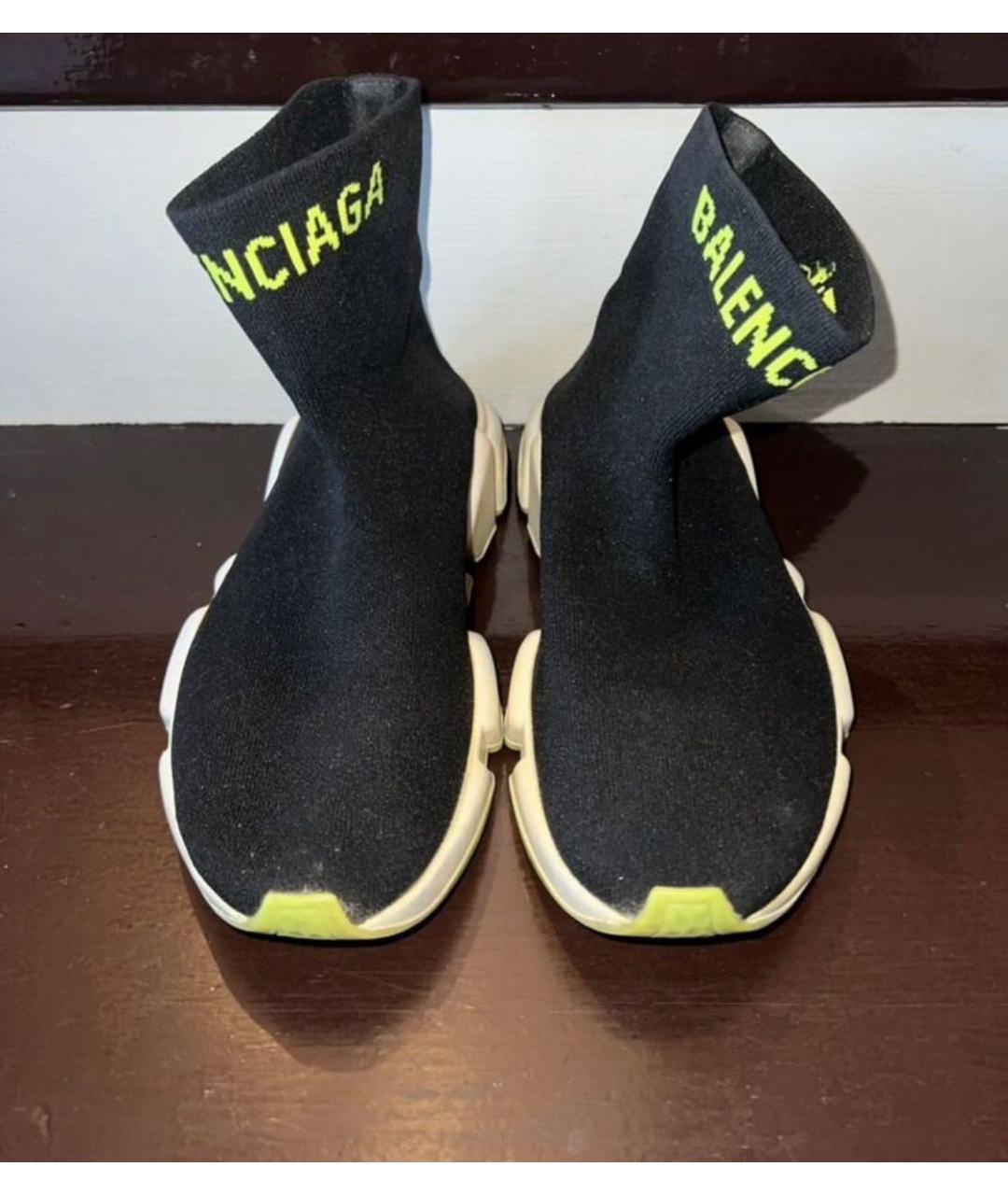 BALENCIAGA Черные текстильные кроссовки, фото 2