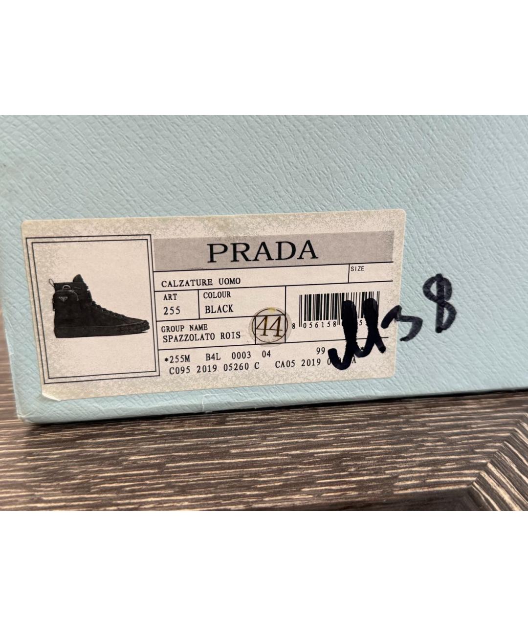 PRADA Черные высокие кроссовки / кеды, фото 5