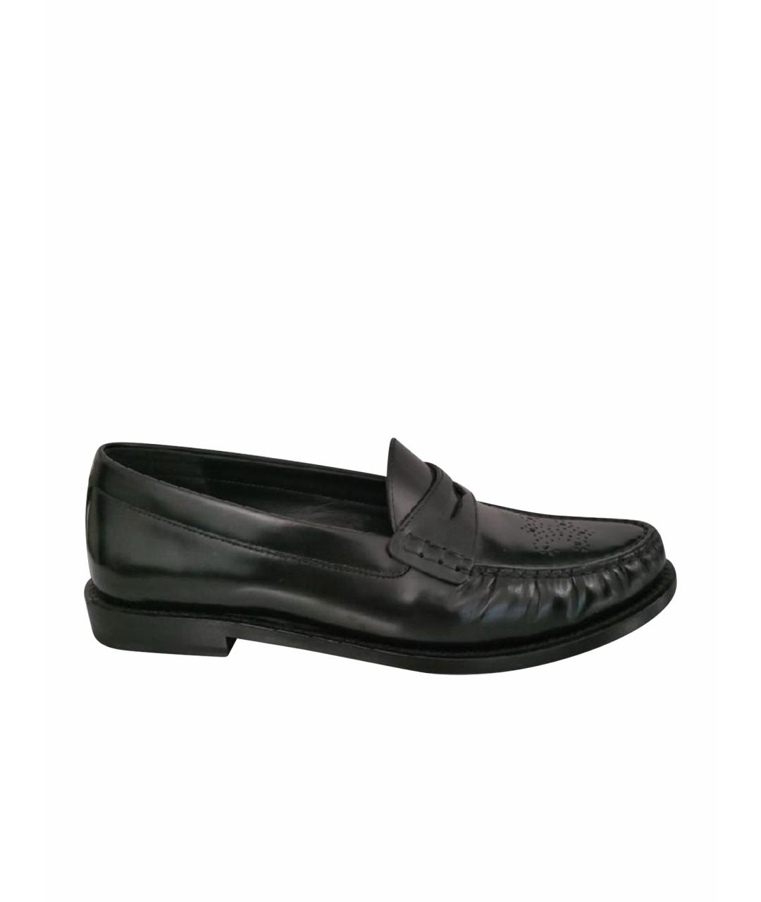 CELINE Черные кожаные лоферы, фото 1