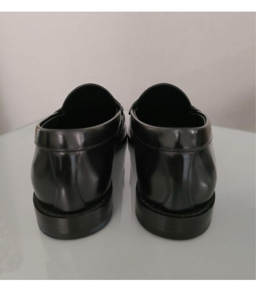 CELINE Черные кожаные лоферы, фото 4