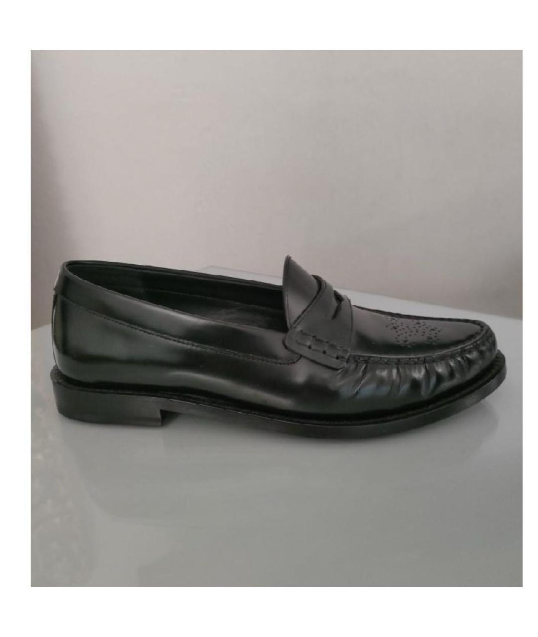 CELINE Черные кожаные лоферы, фото 7