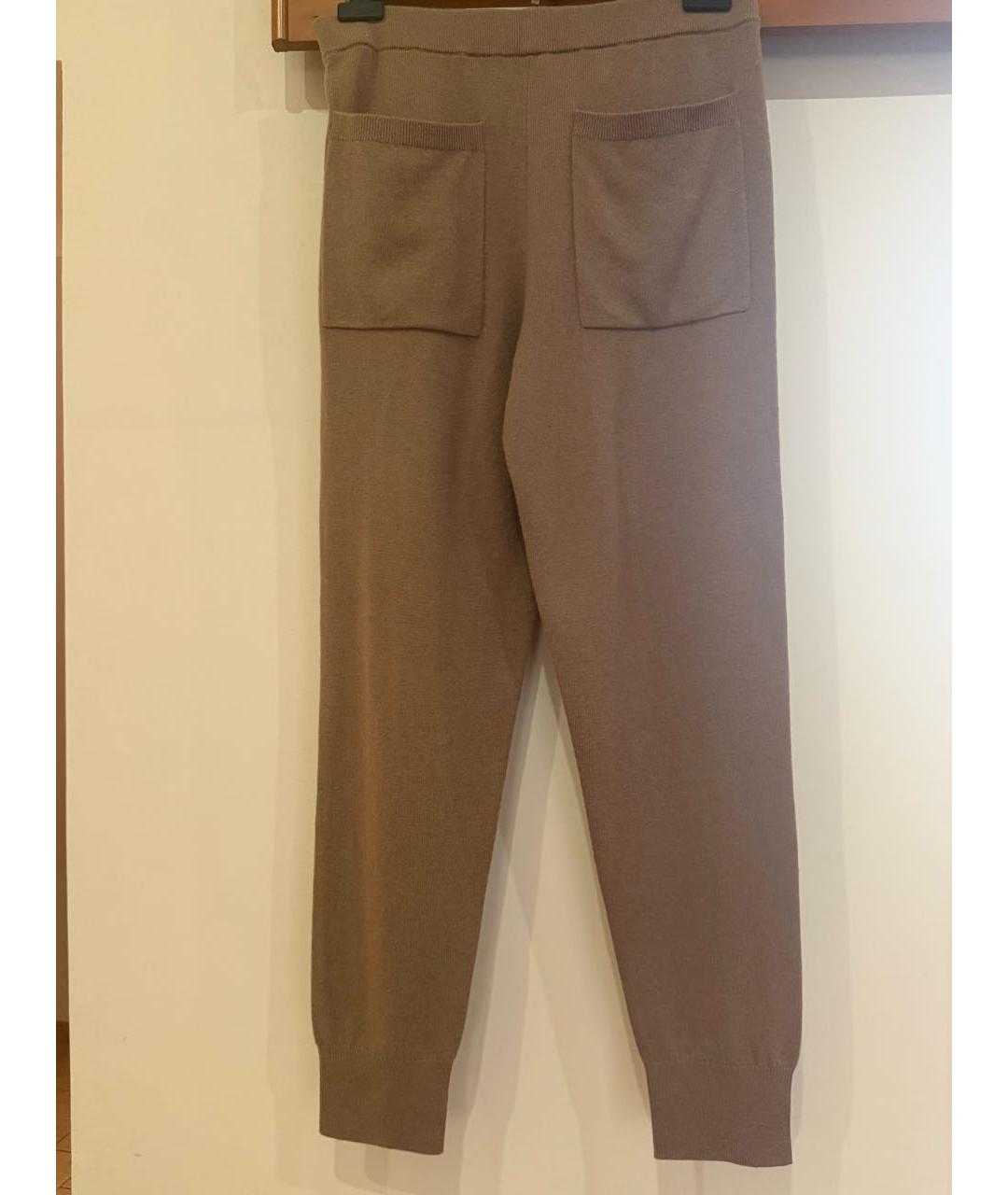 JOSEPH Коричневые шерстяные прямые брюки, фото 2