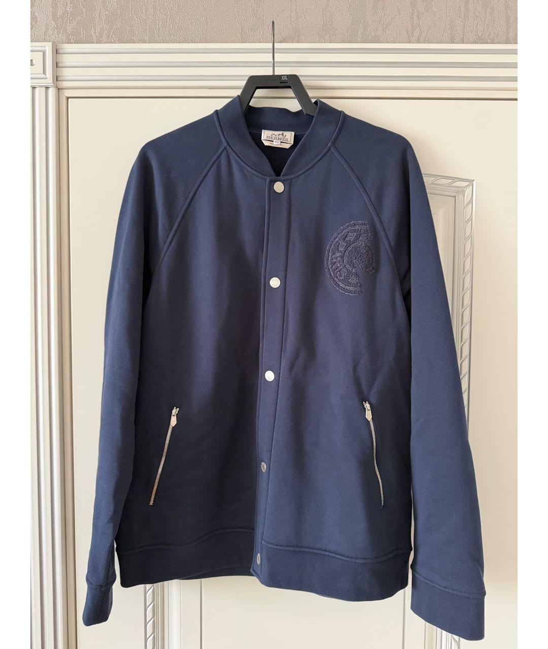 HERMES Темно-синий кардиган, фото 3
