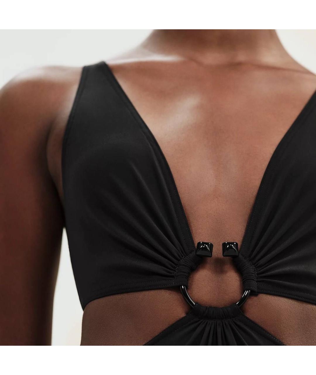 HERMES Черный хлопковый купальник, фото 2