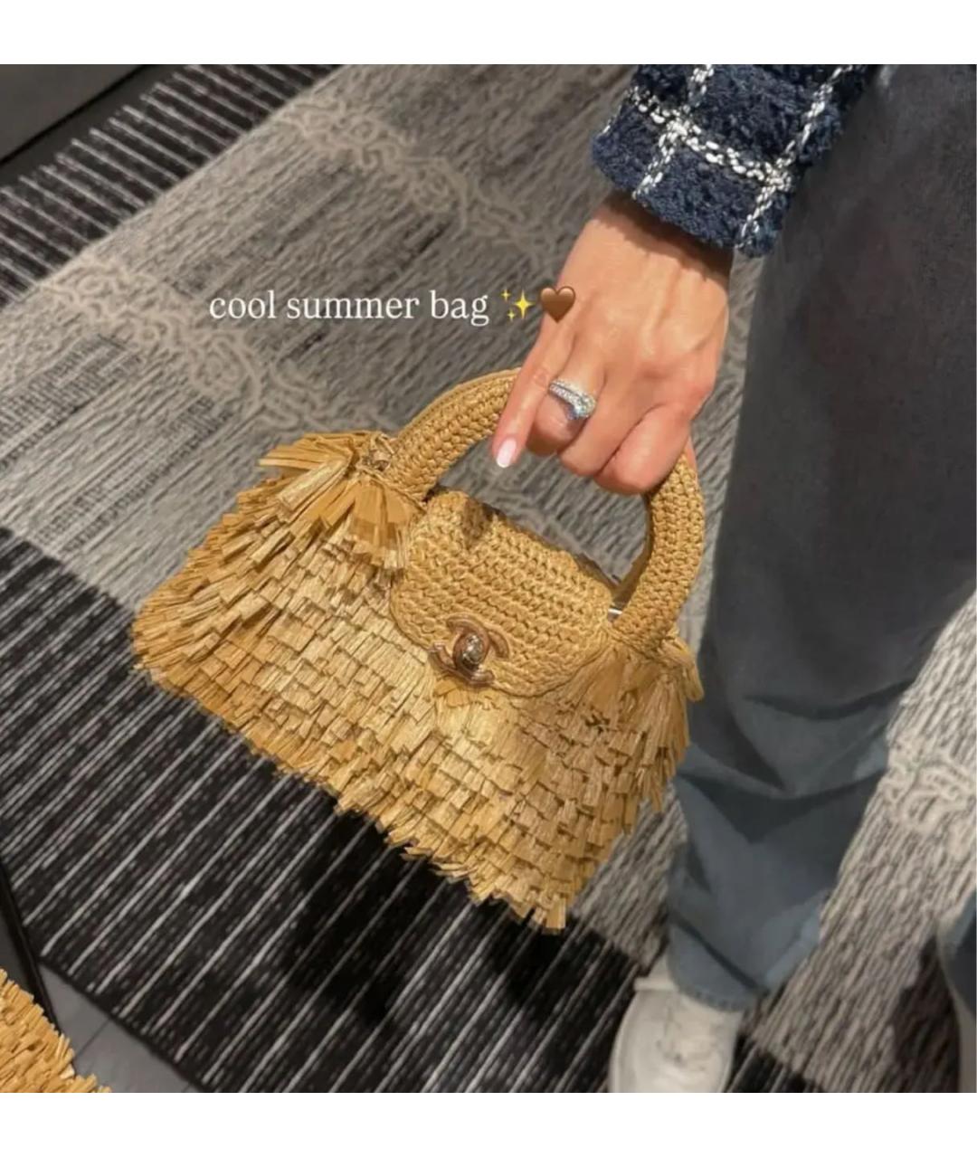 CHANEL Бежевая пелетеная сумка через плечо, фото 2